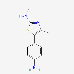 5-(4-aminophenyl)-N,4-dimethyl-1,3-thiazol-2-amine