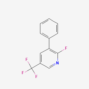 molecular formula C12H7F4N B1388565 2-Fluoro-3-phenyl-5-(trifluoromethyl)pyridine CAS No. 1214364-50-7