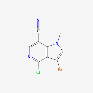 3-Bromo-4-chloro-1-methyl-pyrrolo[3,2-c]pyridine-7-carbonitrile