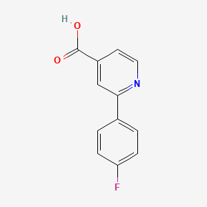 molecular formula C12H8FNO2 B1388566 2-(4-Fluorophenyl)isonicotinic acid CAS No. 883528-25-4