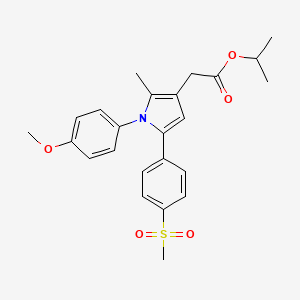 Propan-2-yl 2-[1-(4-methoxyphenyl)-2-methyl-5-(4-methylsulfonylphenyl)pyrrol-3-yl]acetate