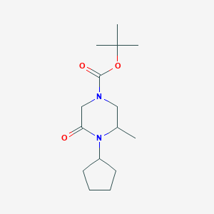 Tert-butyl 4-cyclopentyl-3-methyl-5-oxopiperazine-1-carboxylate