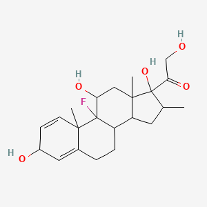 1-(9-fluoro-3,11,17-trihydroxy-10,13,16-trimethyl-6,7,8,11,12,14,15,16-octahydro-3H-cyclopenta[a]phenanthren-17-yl)-2-hydroxyethanone