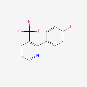 molecular formula C12H7F4N B1388569 2-(4-Fluorophenyl)-3-(trifluoromethyl)pyridine CAS No. 1214325-93-5
