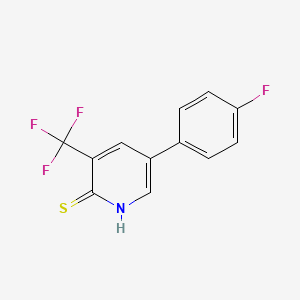molecular formula C12H7F4NS B1388570 5-(4-Fluorophenyl)-3-(trifluoromethyl)pyridine-2-thiol CAS No. 1214340-84-7