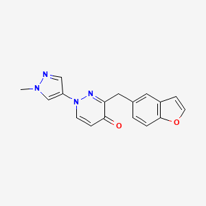 3-(1-Benzofuran-5-ylmethyl)-1-(1-methylpyrazol-4-yl)pyridazin-4-one