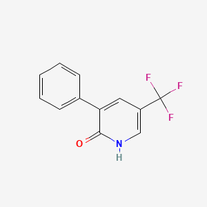 molecular formula C12H8F3NO B1388571 2-Hydroxy-3-phenyl-5-(trifluoromethyl)pyridine CAS No. 1214369-72-8