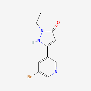 5-(5-bromopyridin-3-yl)-2-ethyl-1H-pyrazol-3-one