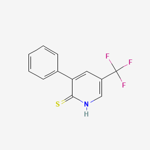 B1388574 2-Mercapto-3-phenyl-5-(trifluoromethyl)pyridine CAS No. 1214336-19-2