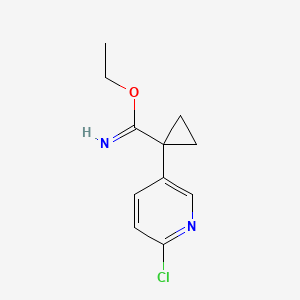 Ethyl 1-(6-chloropyridin-3-yl)cyclopropane-1-carboximidate