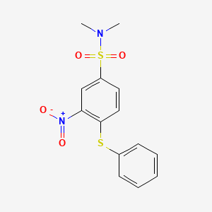 N,N-dimethyl-3-nitro-4-phenylsulfanylbenzenesulfonamide