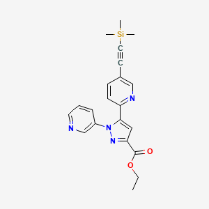 Ethyl 1-(3-pyridyl)-5-{5-[2-(trimethylsilyl)ethynyl]-2-pyridyl}-1H-pyrazole-3-carboxylate