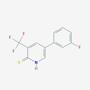 molecular formula C12H7F4NS B1388581 5-(3-Fluorophenyl)-3-(trifluoromethyl)pyridine-2-thiol CAS No. 1214340-79-0