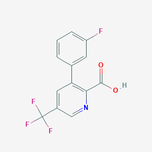 B1388582 3-(3-Fluorophenyl)-5-(trifluoromethyl)picolinic acid CAS No. 1214376-43-8