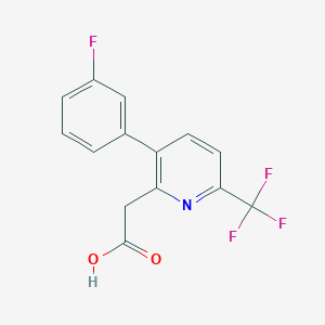 B1388585 2-(3-(3-Fluorophenyl)-6-(trifluoromethyl)pyridin-2-yl)acetic acid CAS No. 1214381-93-7