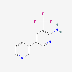 B1388589 5-(Pyridin-3-yl)-3-(trifluoromethyl)pyridin-2-amine CAS No. 1214333-32-0