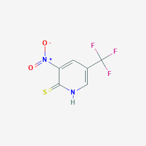 molecular formula C6H3F3N2O2S B1388595 3-硝基-5-(三氟甲基)吡啶-2-硫醇 CAS No. 89571-67-5