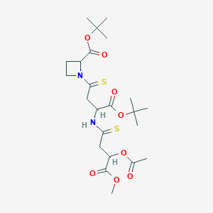 Tert-butyl 1-[3-[(3-acetyloxy-4-methoxy-4-oxobutanethioyl)amino]-4-[(2-methylpropan-2-yl)oxy]-4-oxobutanethioyl]azetidine-2-carboxylate