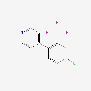 B1388597 4-(2-Trifluoromethyl-4-chlorophenyl)pyridine CAS No. 1214324-15-8