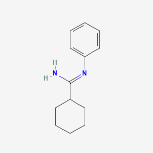 molecular formula C13H18N2 B13886024 N'-phenylcyclohexanecarboximidamide 