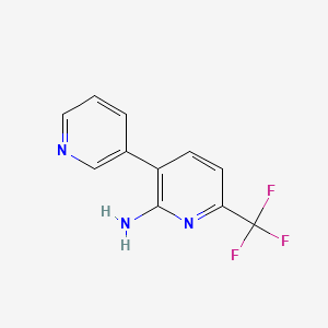 B1388608 3-(Pyridin-3-yl)-6-(trifluoromethyl)pyridin-2-amine CAS No. 1214354-90-1