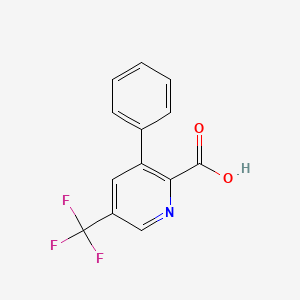 B1388611 3-Phenyl-5-(trifluoromethyl)pyridine-2-carboxylic acid CAS No. 1214390-26-7