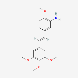 2-methoxy-5-[(E)-2-(3,4,5-trimethoxyphenyl)ethenyl]aniline