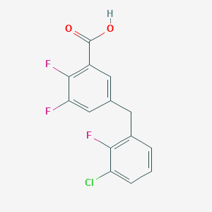 5-[(3-Chloro-2-fluorophenyl)methyl]-2,3-difluorobenzoic acid