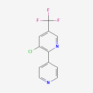 B1388614 3-Chloro-2-(pyridin-4-yl)-5-(trifluoromethyl)pyridine CAS No. 1214370-11-2
