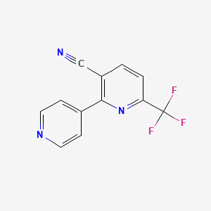 B1388616 2-(Pyridin-4-yl)-6-(trifluoromethyl)nicotinonitrile CAS No. 1214359-37-1