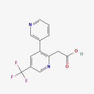2-(3-(Pyridin-3-yl)-5-(trifluoromethyl)pyridin-2-yl)acetic acid