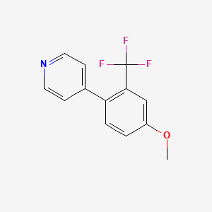 molecular formula C13H10F3NO B1388623 4-(4-Methoxy-2-(trifluoromethyl)phenyl)pyridine CAS No. 1214329-47-1