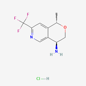 (1S,4S)-1-methyl-7-(trifluoromethyl)-3,4-dihydro-1H-pyrano[4,3-c]pyridin-4-amine;hydrochloride