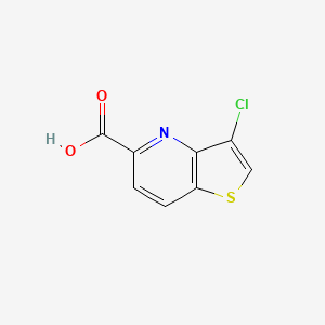 molecular formula C8H4ClNO2S B13886235 3-Chlorothieno[3,2-b]pyridine-5-carboxylic acid 