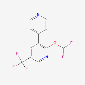 2-(Difluoromethoxy)-3-(pyridin-4-yl)-5-(trifluoromethyl)pyridine