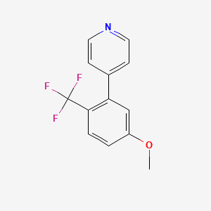 molecular formula C13H10F3NO B1388626 4-(5-Methoxy-2-(trifluoromethyl)phenyl)pyridine CAS No. 1214368-70-3