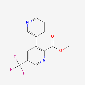 molecular formula C13H9F3N2O2 B1388634 Methyl 3-(pyridin-3-yl)-5-(trifluoromethyl)picolinate CAS No. 1214390-32-5