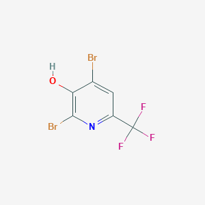 molecular formula C6H2Br2F3NO B1388640 2,4-Dibromo-3-hydroxy-6-(trifluoromethyl)pyridine CAS No. 1214391-96-4