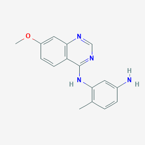 molecular formula C16H16N4O B13886414 N3-(7-methoxy-quinazolin-4-yl)-4-methyl-benzene-1,3-diamine 