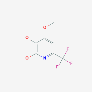 molecular formula C9H10F3NO3 B1388642 2,3,4-Trimethoxy-6-(trifluoromethyl)pyridine CAS No. 1214345-69-3