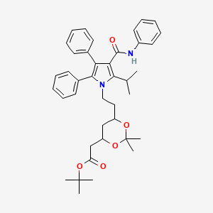 Tert-butyl 2-[6-[2-[2,3-diphenyl-4-(phenylcarbamoyl)-5-propan-2-ylpyrrol-1-yl]ethyl]-2,2-dimethyl-1,3-dioxan-4-yl]acetate