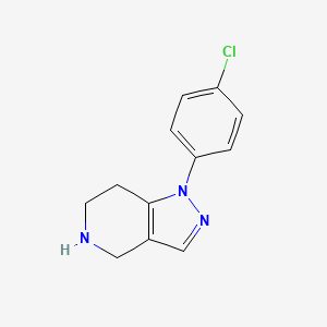 molecular formula C12H12ClN3 B13886487 1-(4-Chlorophenyl)-4,5,6,7-tetrahydropyrazolo[4,3-c]pyridine 