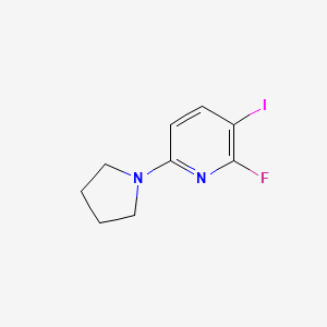 2-Fluoro-3-iodo-6-(pyrrolidin-1-yl)pyridine