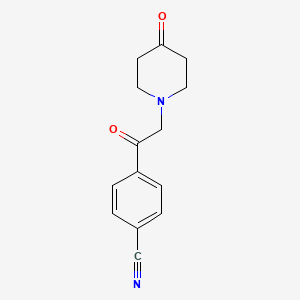 molecular formula C14H14N2O2 B13886501 4-[2-(4-Oxopiperidin-1-yl)acetyl]benzonitrile 