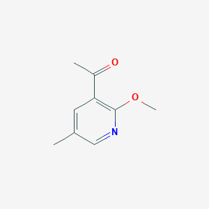 molecular formula C9H11NO2 B1388651 1-(2-Methoxy-5-methylpyridin-3-yl)ethanone CAS No. 1203499-64-2