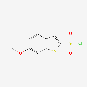 molecular formula C9H7ClO3S2 B13886519 6-Methoxy-1-benzothiophene-2-sulfonyl chloride 