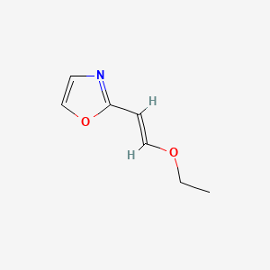 molecular formula C7H9NO2 B13886632 2-[(E)-2-Ethoxyvinyl]oxazole 