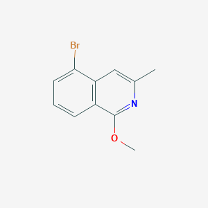 molecular formula C11H10BrNO B13886654 5-Bromo-1-methoxy-3-methylisoquinoline CAS No. 1215767-98-8