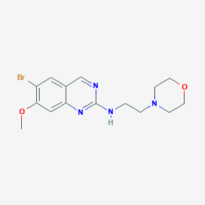 molecular formula C15H19BrN4O2 B13886659 6-bromo-7-methoxy-N-(2-morpholin-4-ylethyl)quinazolin-2-amine 