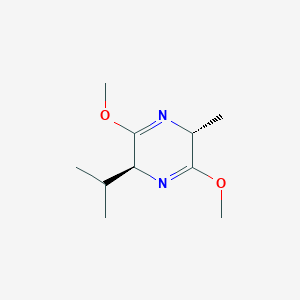 molecular formula C10H18N2O2 B13886667 (2S,5R)-2-Isopropyl-3,6-dimethoxy-5-methyl-2,5-dihydropyrazine 